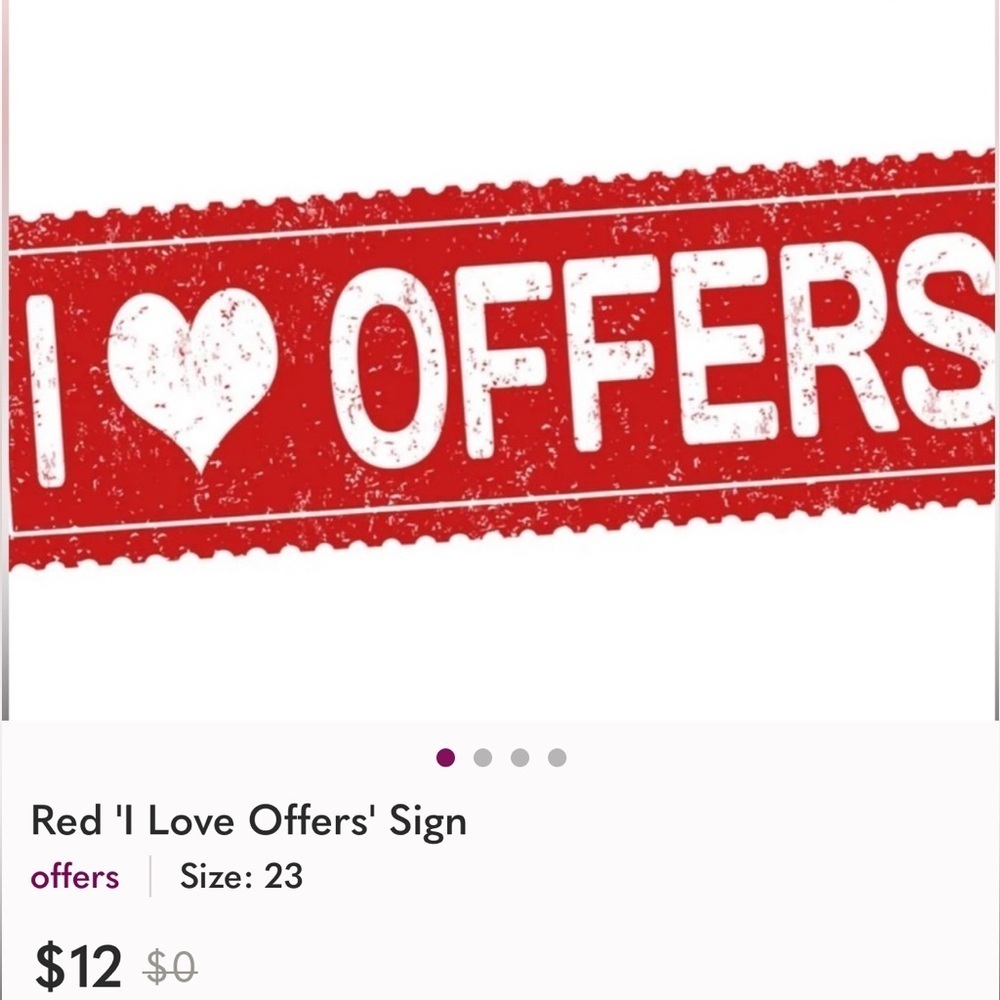 I Love Offers' Sign
